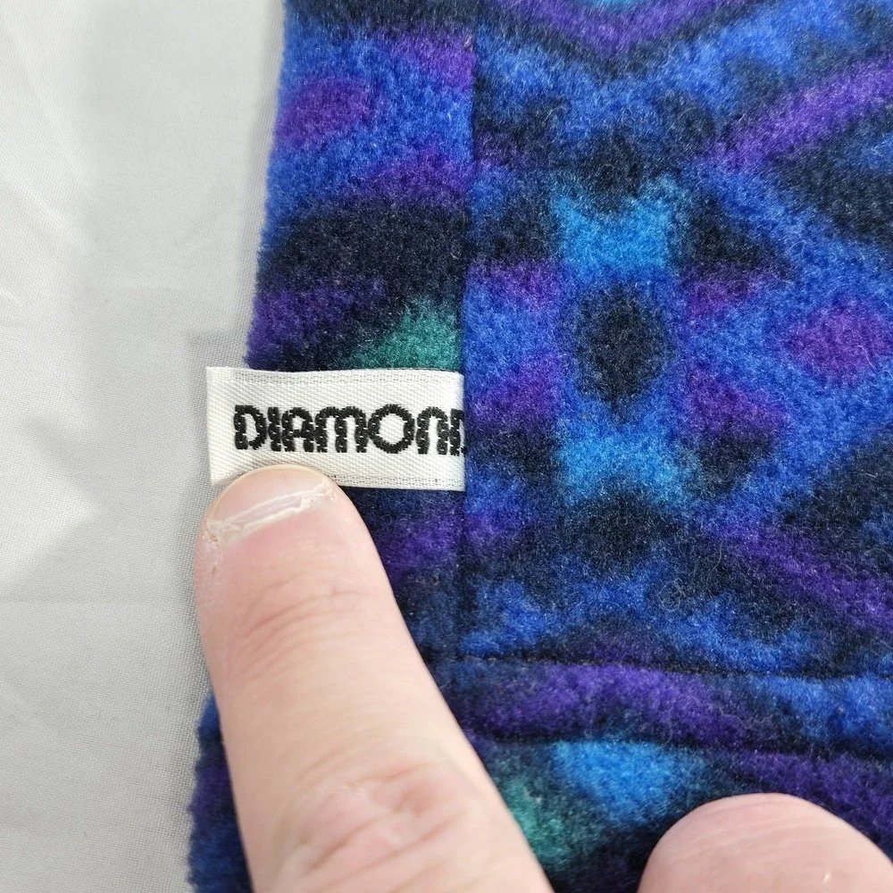 Vintage Black Diamond Adults Fleece Neck Warmer One Size Aztec Blue Ski Snow